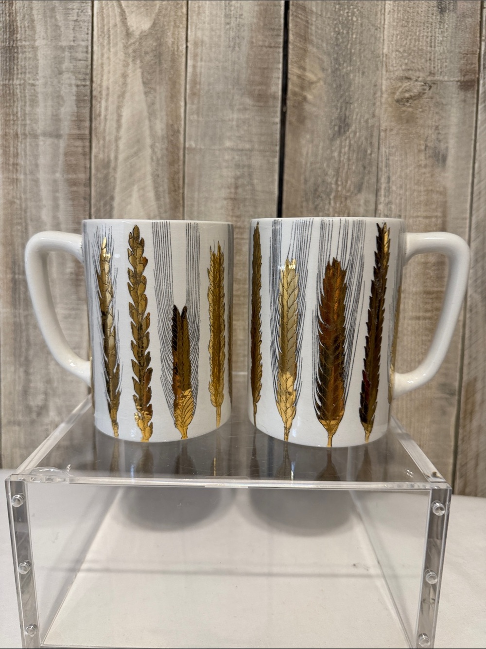 1960’s MCM Piero Fornasetti Milano Spighe (ears of wheat) Mugs